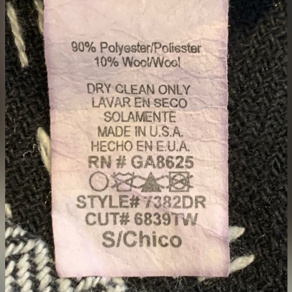 Nina Black & White Houndstooth Mini Dress sz Small - Picture 5 of 6